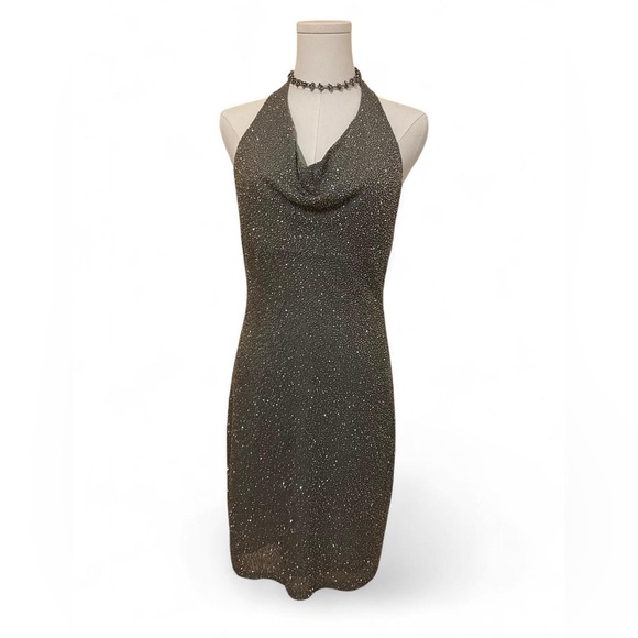 Moda International Dresses & Skirts - Moda International Glittering Silver Backless Dress